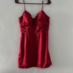 Silky red going out dress 🌹